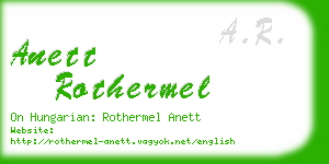 anett rothermel business card